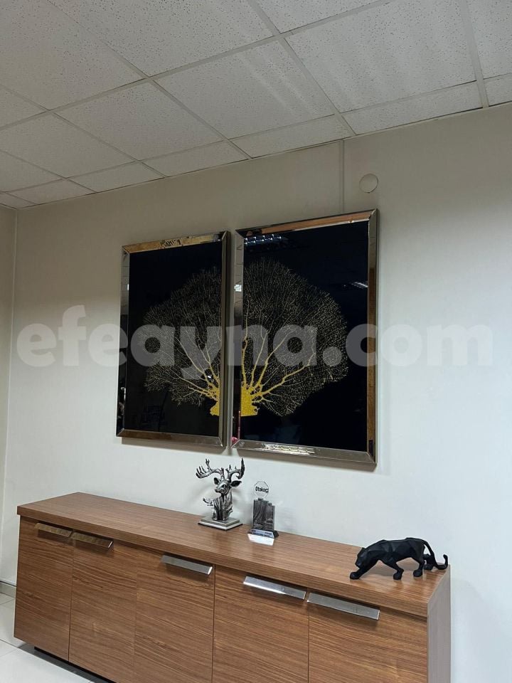 MERCAN 2'Lİ BRONZ AYNA TABLO SETİ