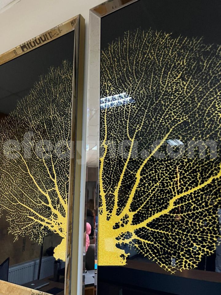 MERCAN 2'Lİ BRONZ AYNA TABLO SETİ 50X70