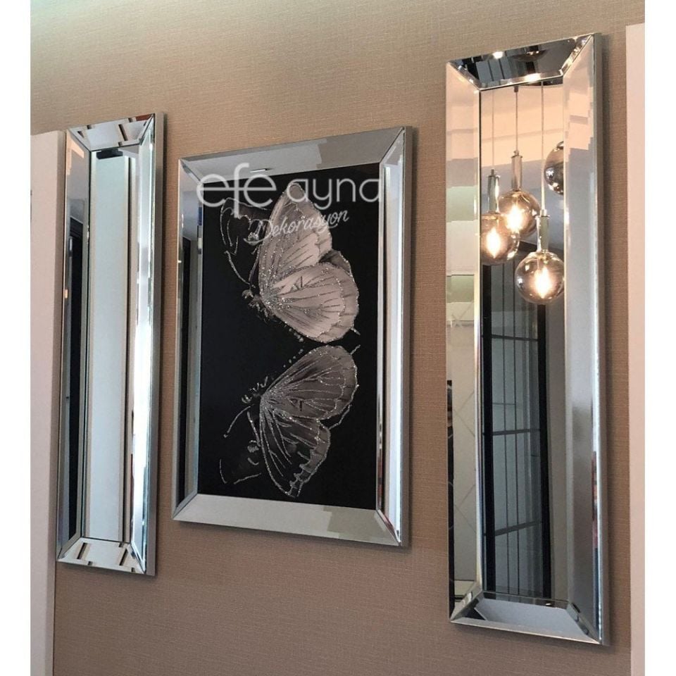 KELEBEK GÜMÜŞ AYNA TABLO