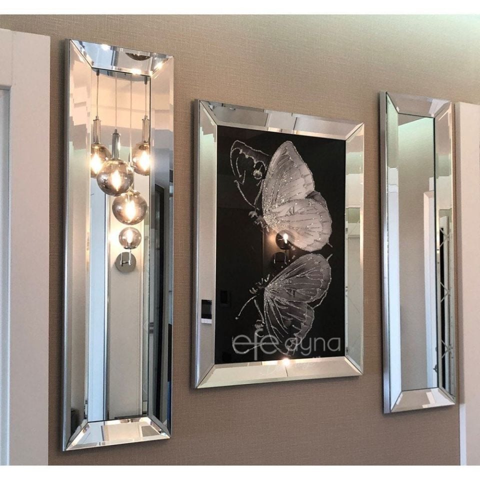 KELEBEK GÜMÜŞ AYNA TABLO