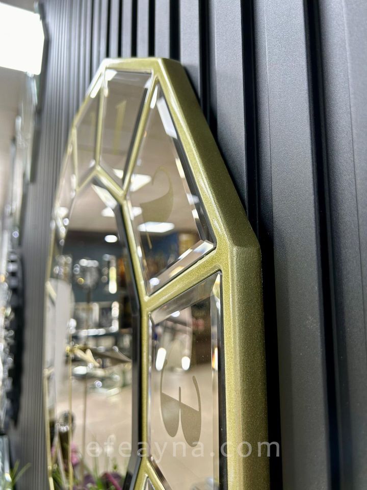 ONİKİGEN-BRONZ AYNA DUVAR SAATİ 70CM