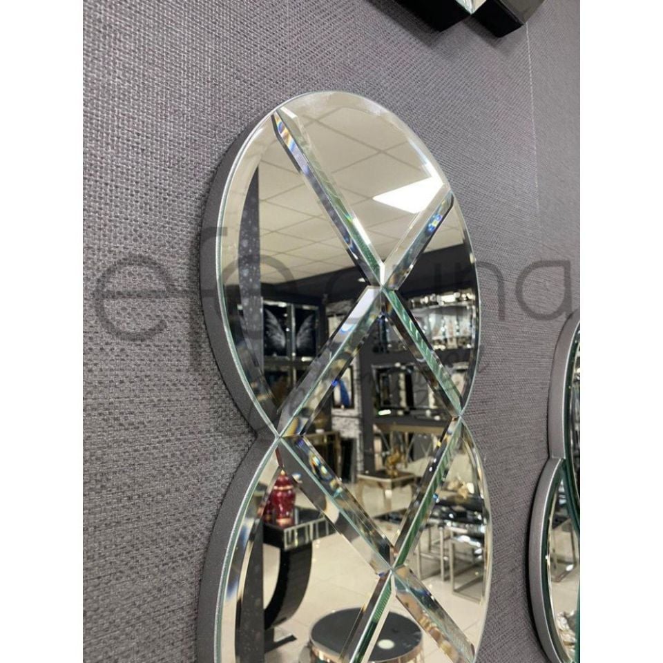 PAPATYA-3'LÜ GÜMÜŞ DUVAR SAAT SETİ