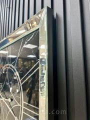 MERMER- SİYAH AYNA DUVAR SAATİ 70x70CM