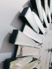 PİYANO-GÜMÜŞ AYNA DUVAR SAATİ