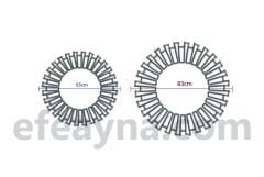 PİYANO-FÜME AYNA DUVAR SAATİ