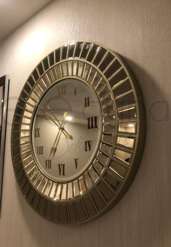 ANTİK-BRONZ DUVAR SAATİ 80CM