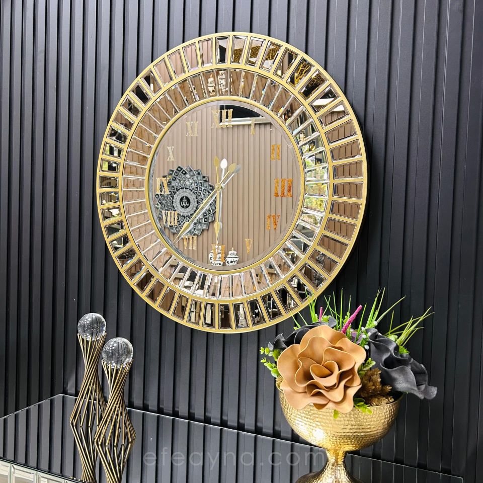 ANTİK-BRONZ DUVAR SAATİ 80CM