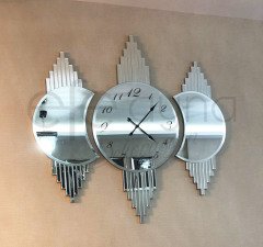 GALAKSİ- 3'LÜ GÜMÜŞ DUVAR SAATİ SETİ