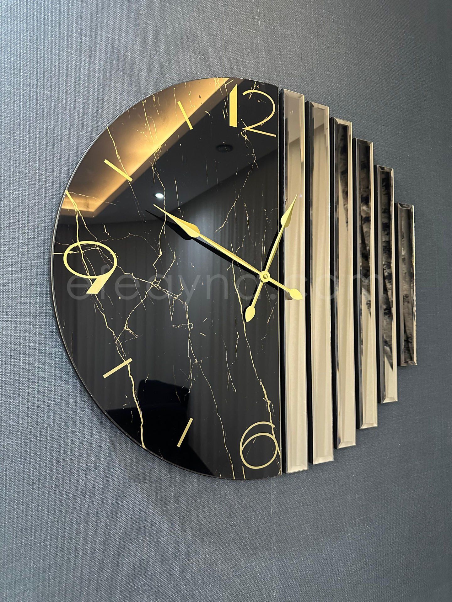 RİTMİK-BRONZ AYNA DUVAR SAATİ 70CM