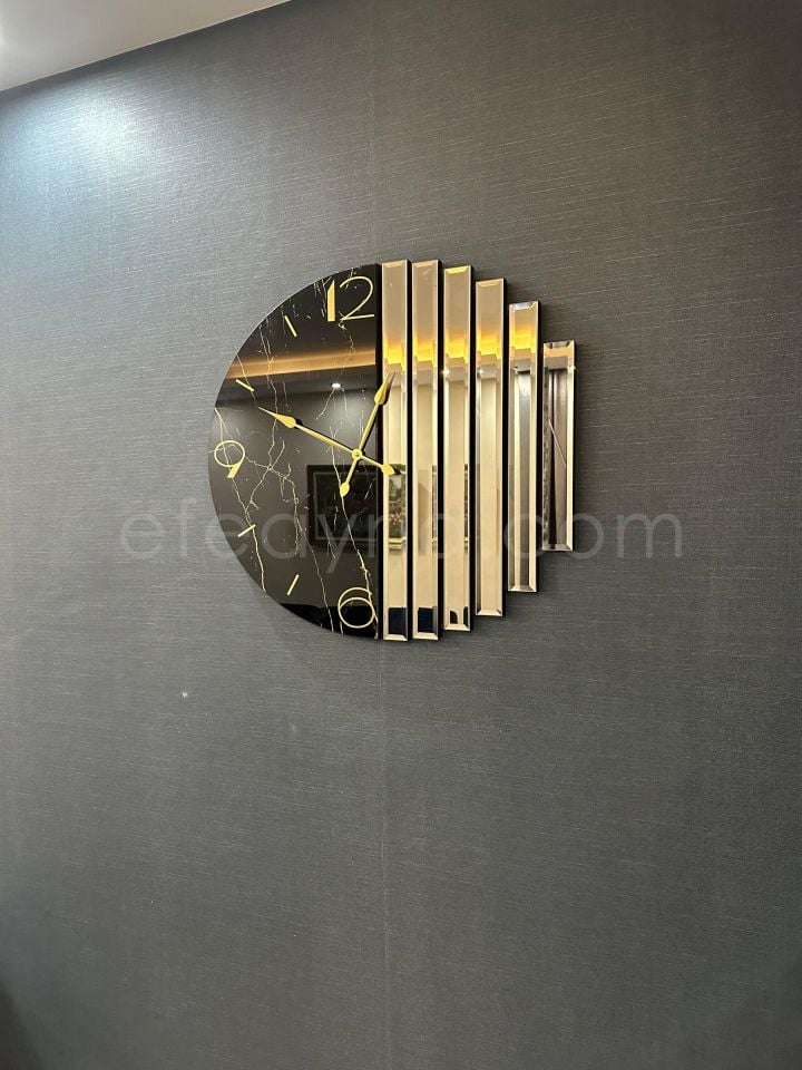 RİTMİK-BRONZ AYNA DUVAR SAATİ 70CM