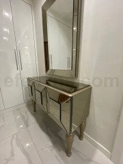 BOMBE KAPAKLI BRONZ AYNA DRESUAR