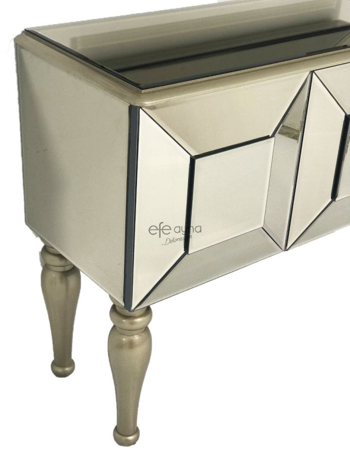 BOMBE KAPAKLI BRONZ AYNA DRESUAR