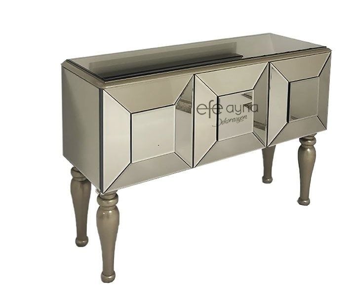 BOMBE KAPAKLI BRONZ AYNA DRESUAR