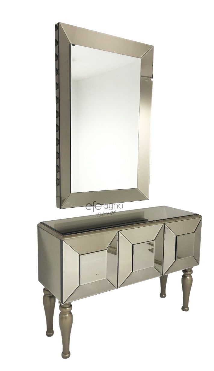 BOMBE KAPAKLI BRONZ AYNA DRESUAR TAKIMI