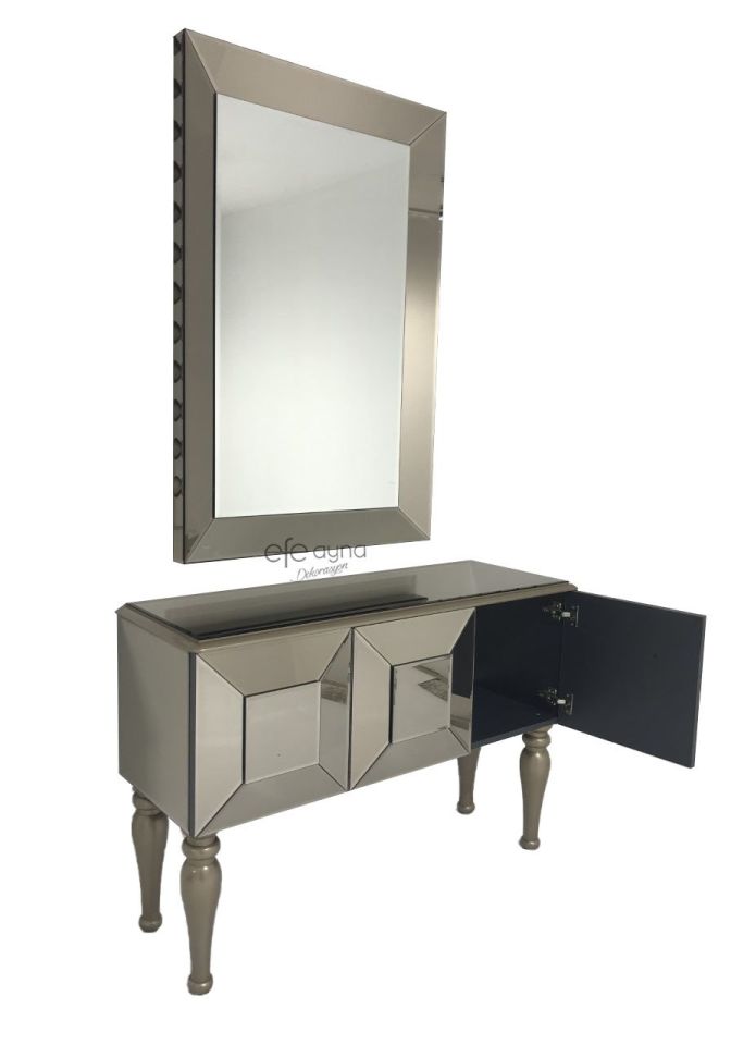 BOMBE KAPAKLI BRONZ AYNA DRESUAR TAKIMI