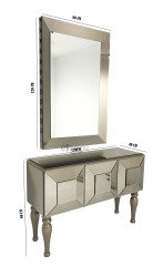 BOMBE KAPAKLI BRONZ AYNA DRESUAR TAKIMI