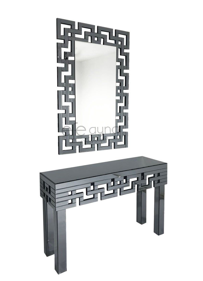 LABİRENT FÜME DRESUAR & AYNA TAKIMI