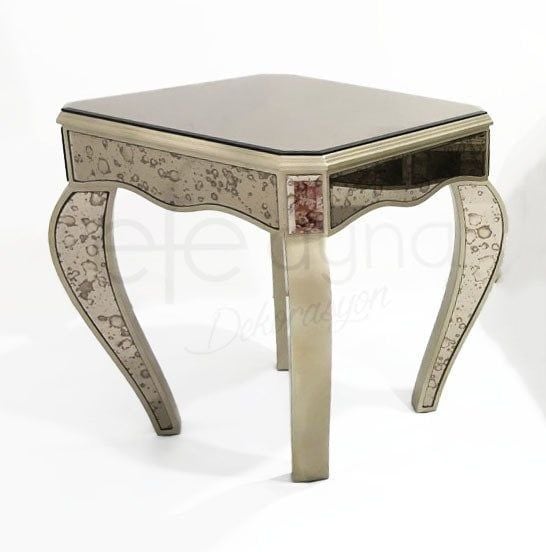 LUKENS AYAKLI BRONZ AYNA YAN SEHPA