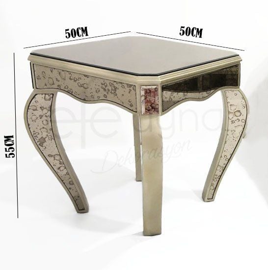 LUKENS AYAKLI BRONZ AYNA YAN SEHPA