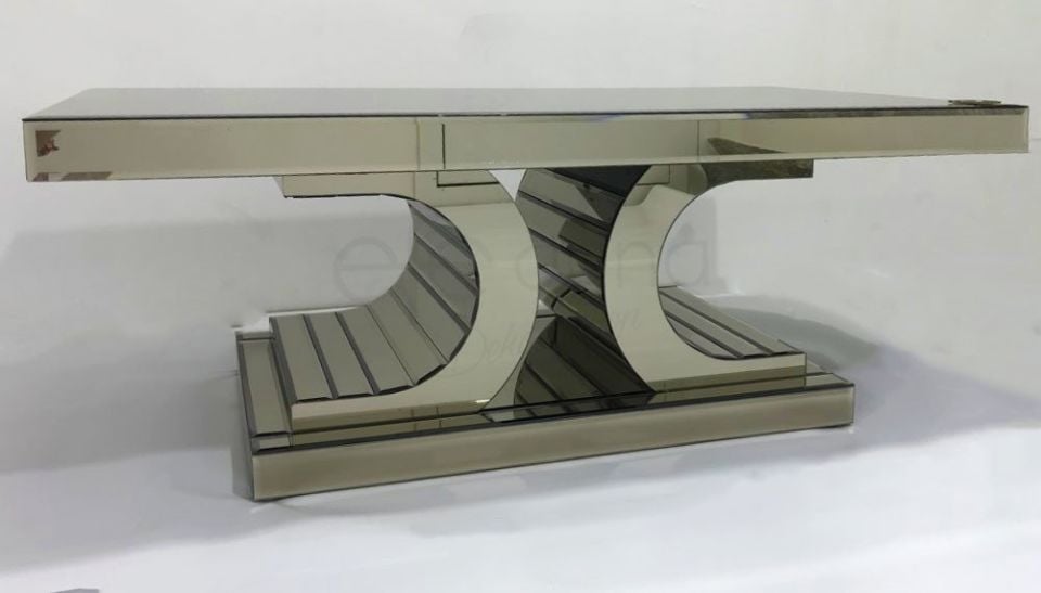 C AYAKLI BRONZ AYNA ORTA SEHPA