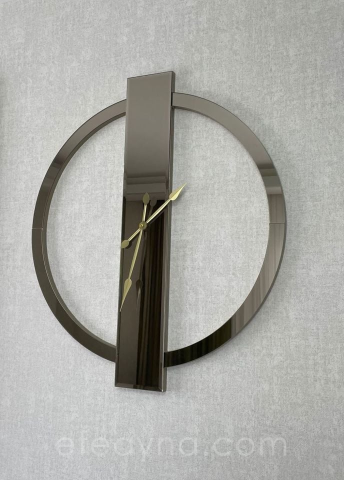 YÜZÜK-BRONZ AYNA DUVAR SAATİ 70x80CM