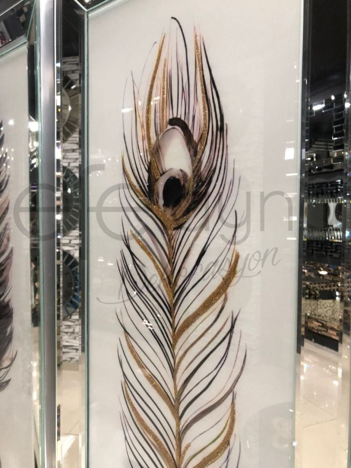 TÜY 3'LÜ GÜMÜŞ AYNA TABLO SETİ