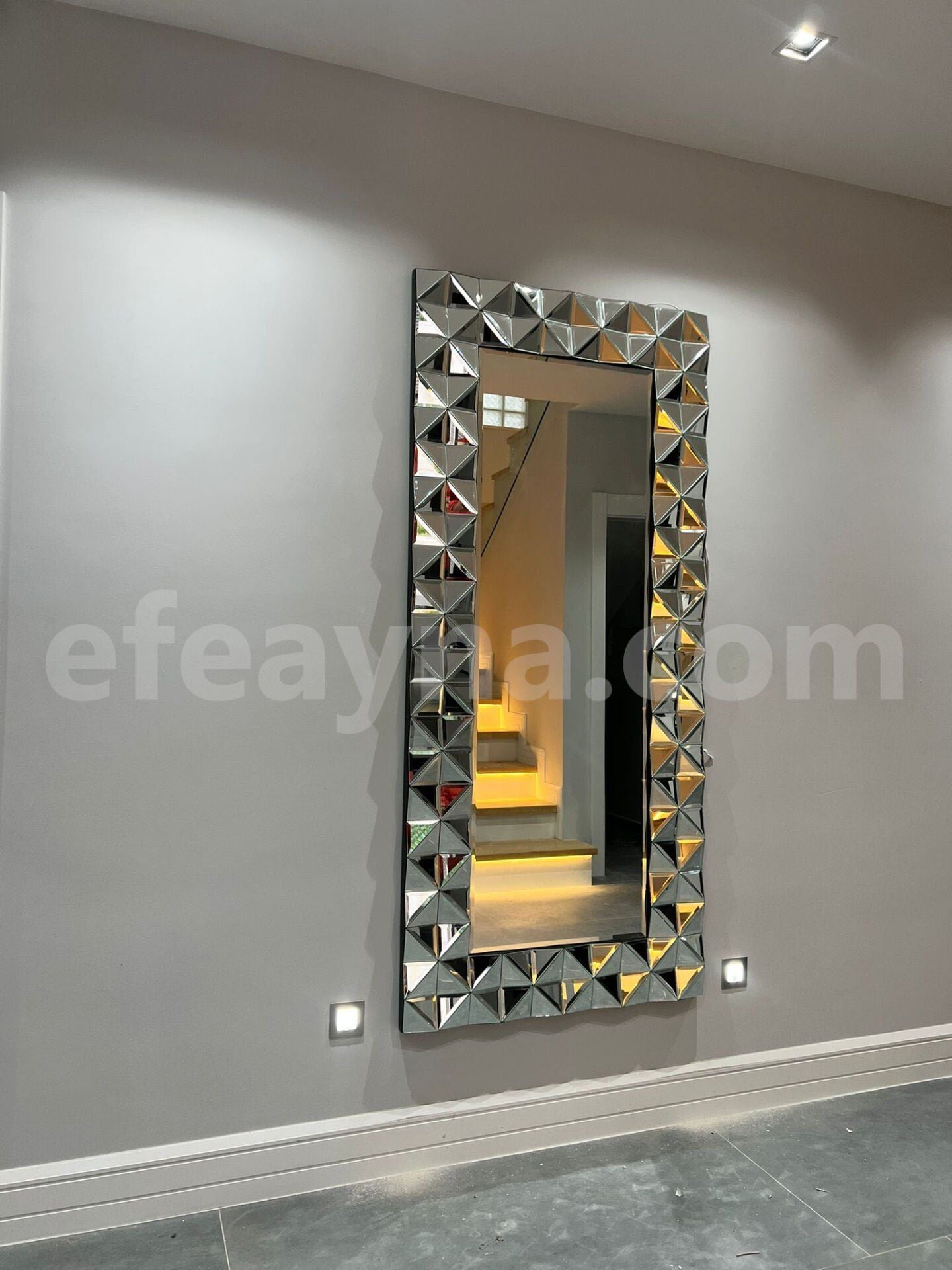 DIAMOND MODEL GÜMÜŞ AYNA 80X180cm