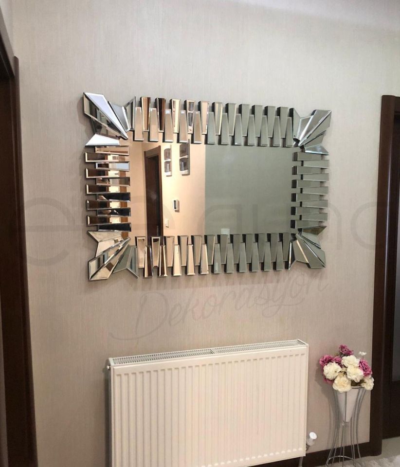 PİYANO MODEL GÜMÜŞ AYNA 80X120cm