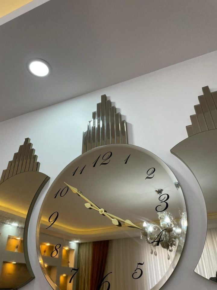 GALAKSİ- 3'LÜ BRONZ DUVAR SAATİ SETİ