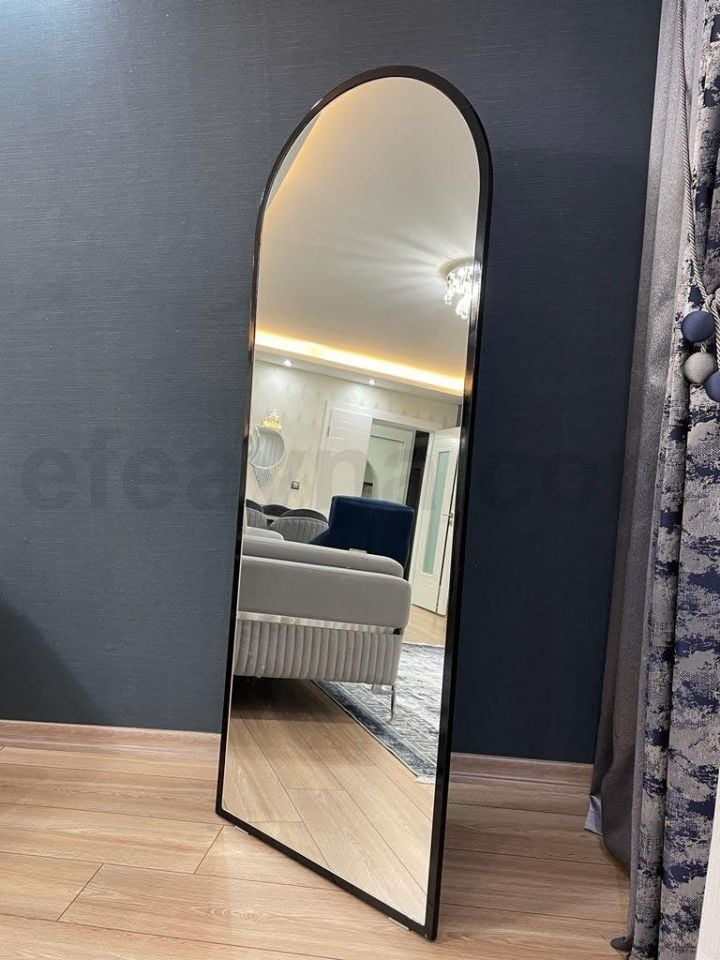 AYAKLI BOY AYNASI-SİYAH ÇERÇEVELİ-180x70cm