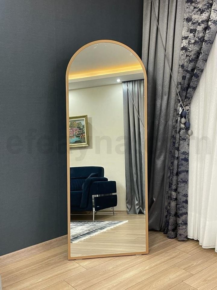 AYAKLI BOY AYNASI-ROSEGOLD ÇERÇEVELİ-180x70cm