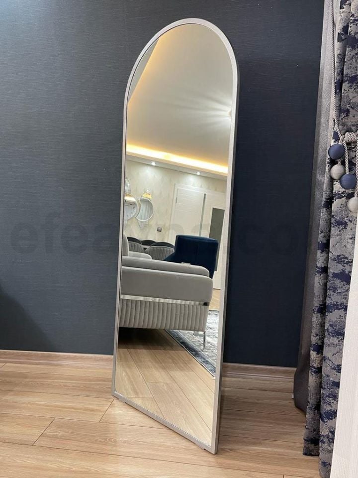 AYAKLI BOY AYNASI-GÜMÜŞ ÇERÇEVELİ-180x70cm