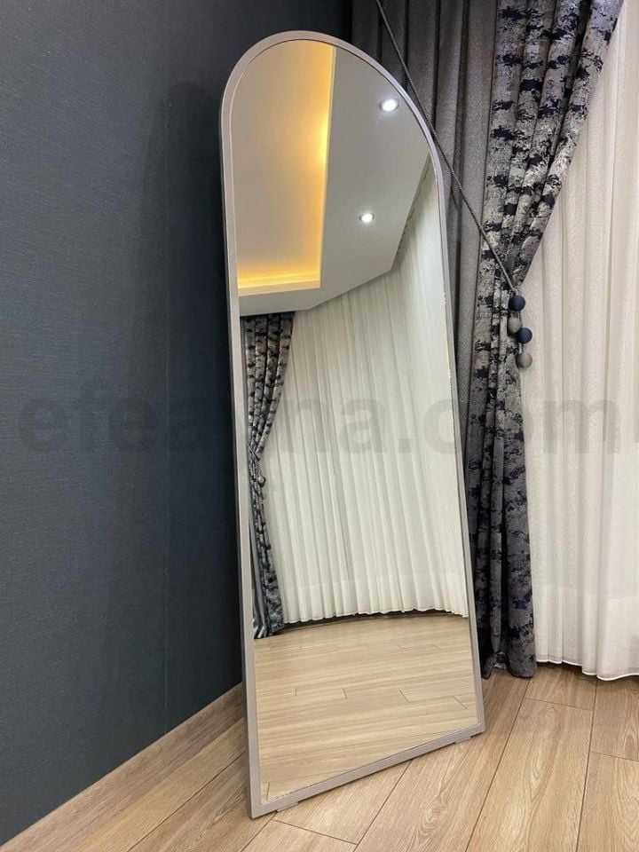 AYAKLI BOY AYNASI-GÜMÜŞ ÇERÇEVELİ-180x70cm