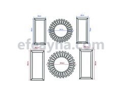 PİYANO-X ELİFVAV - 3'LÜ GÜMÜŞ SAAT &TABLO SETİ