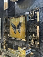 KELEBEK GOLD- BRONZ AYNA TABLO 70x70CM