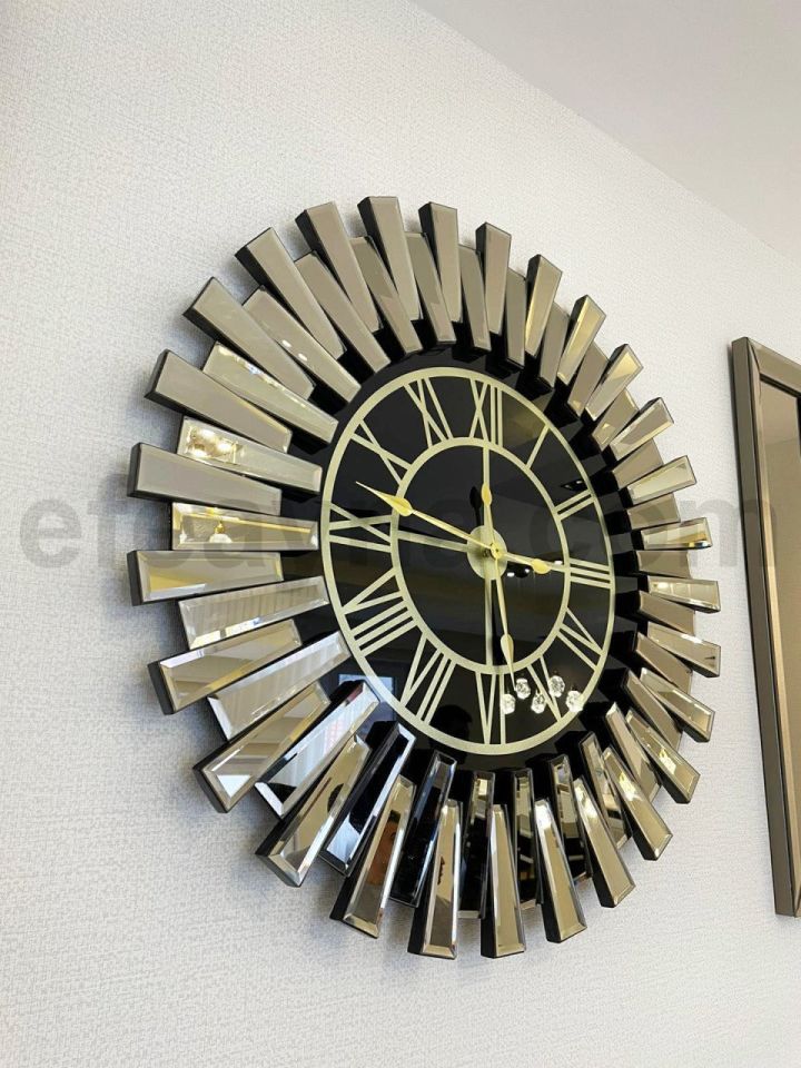 PİYANO X -BRONZ AYNA DUVAR SAATİ 65cm