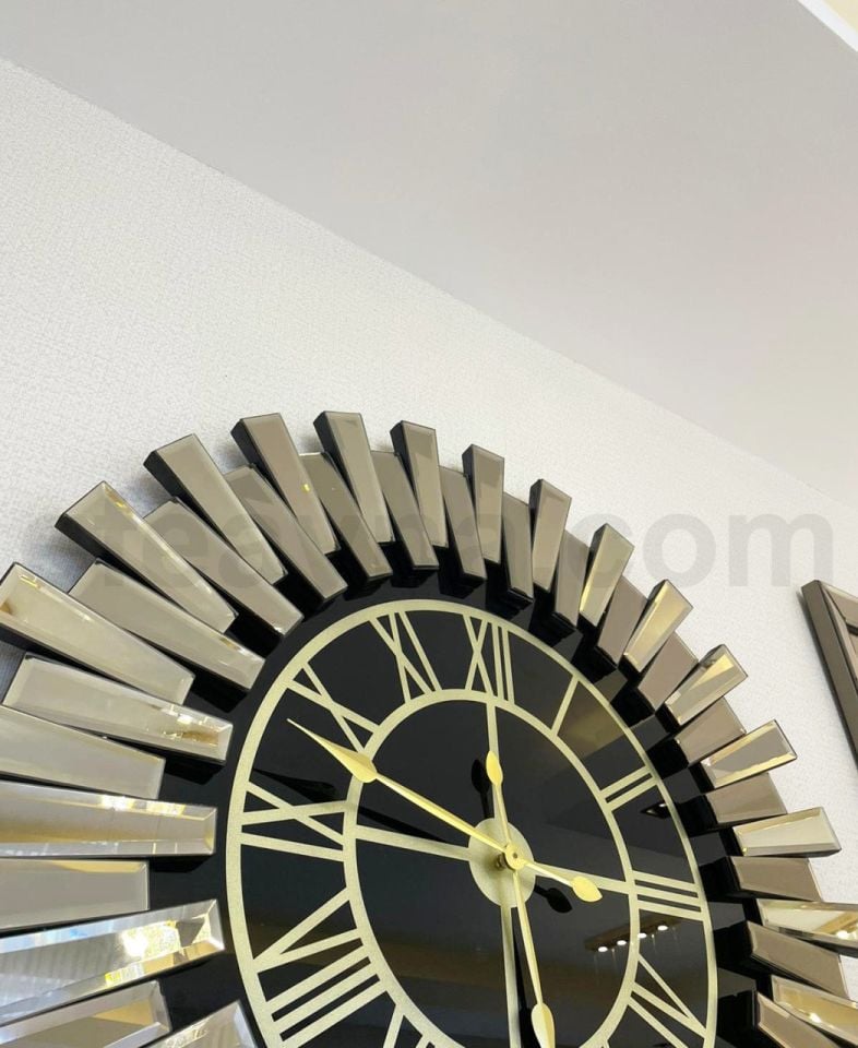 PİYANO X -BRONZ AYNA DUVAR SAATİ 83cm