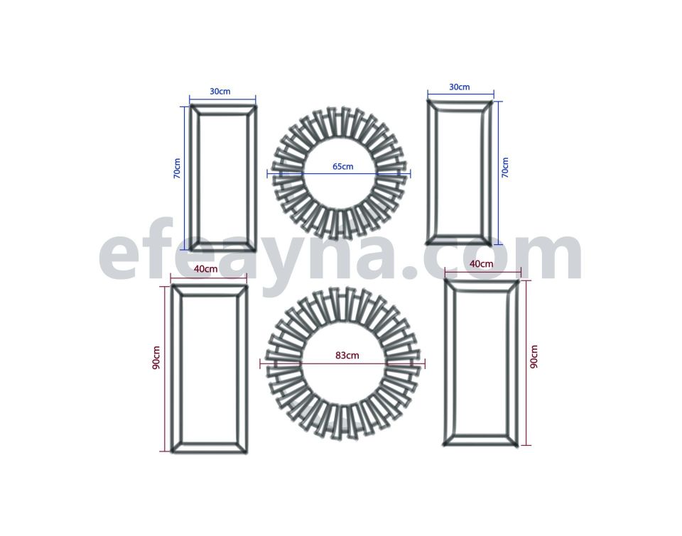PİYANO & ELİF VAV - 3'LÜ BRONZ SAAT & TABLO SETİ BÜYÜK(Duvar saati:83cm,Tabloların herbiri 40x90cm)