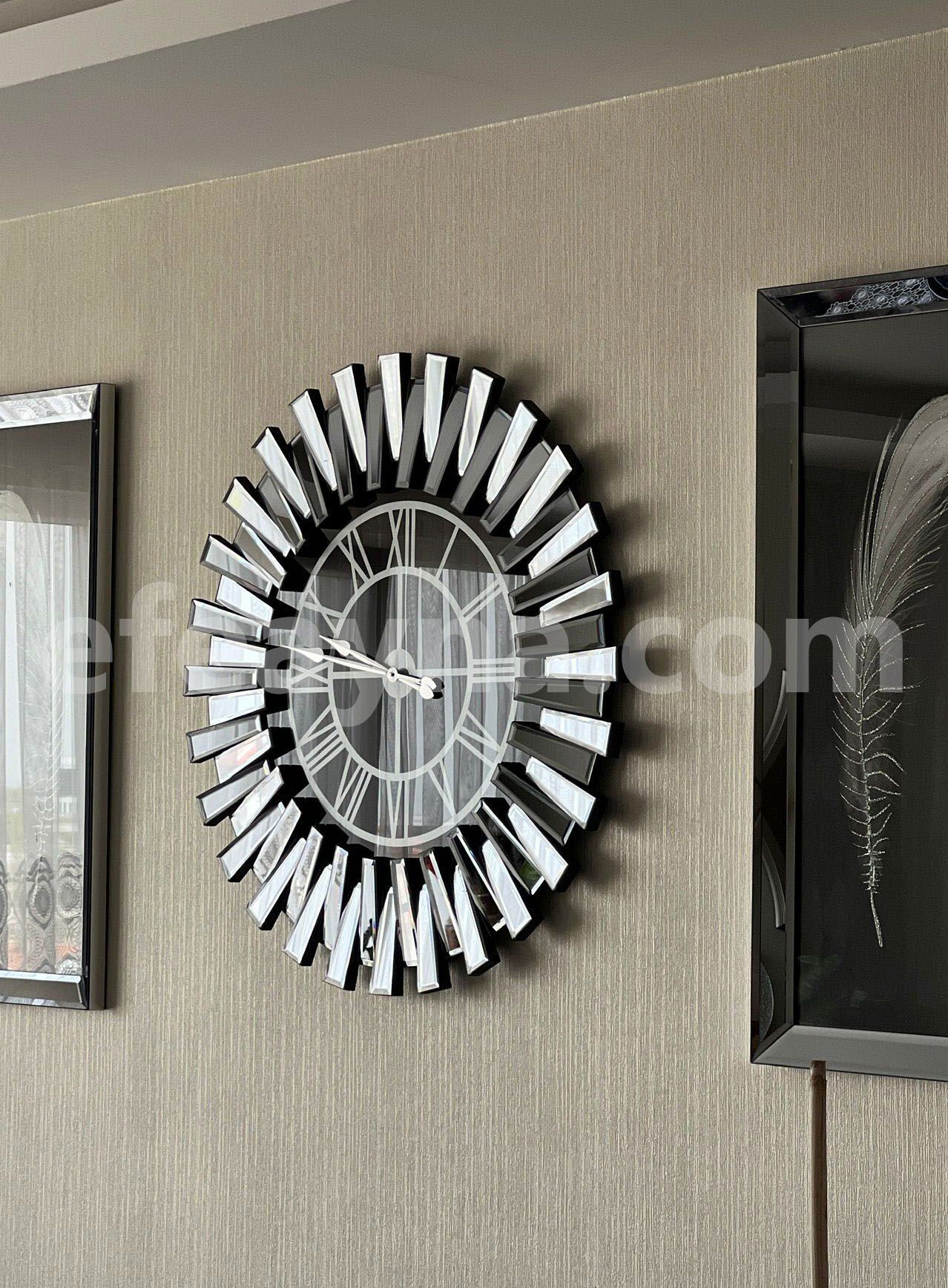 PİYANO X-FÜME AYNA DUVAR SAATİ 83cm