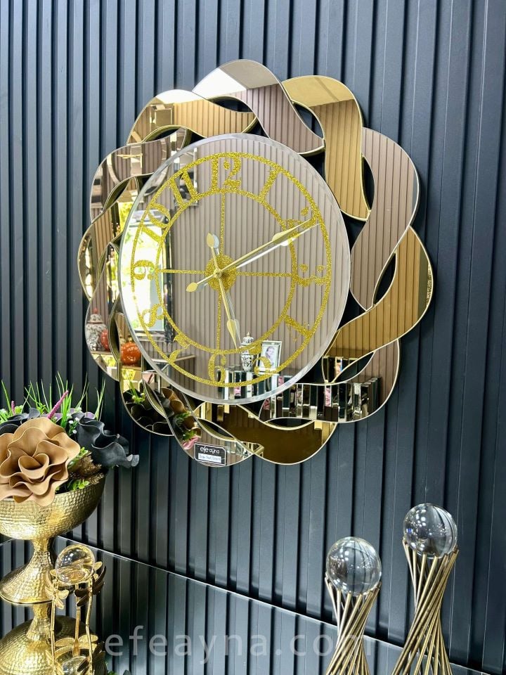 BURGU-GOLD & BRONZ DUVAR SAATİ 70CM