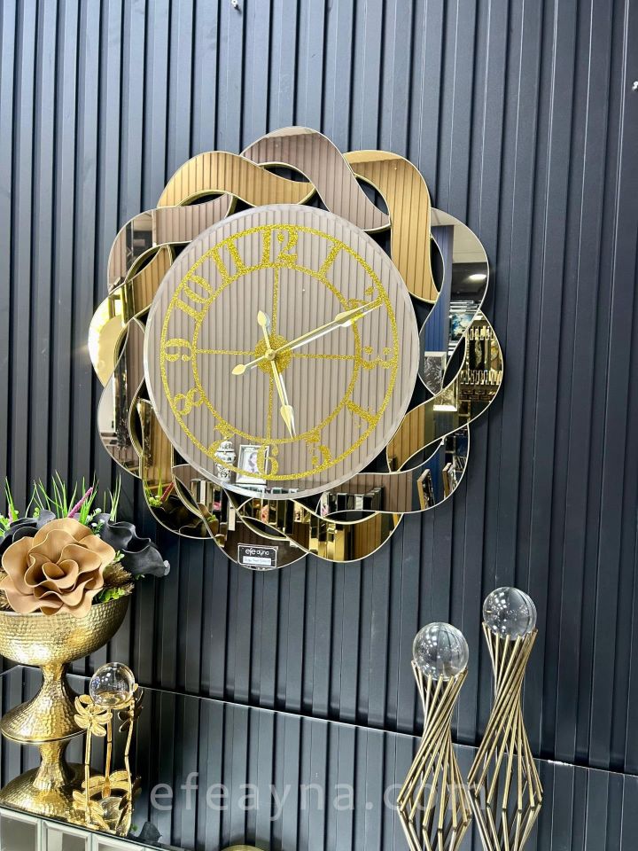 BURGU-GOLD & BRONZ DUVAR SAATİ 70CM