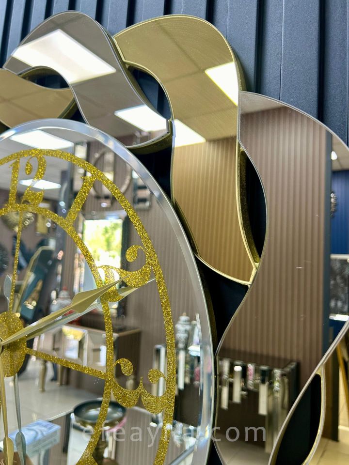 BURGU-GOLD & BRONZ DUVAR SAATİ 70CM