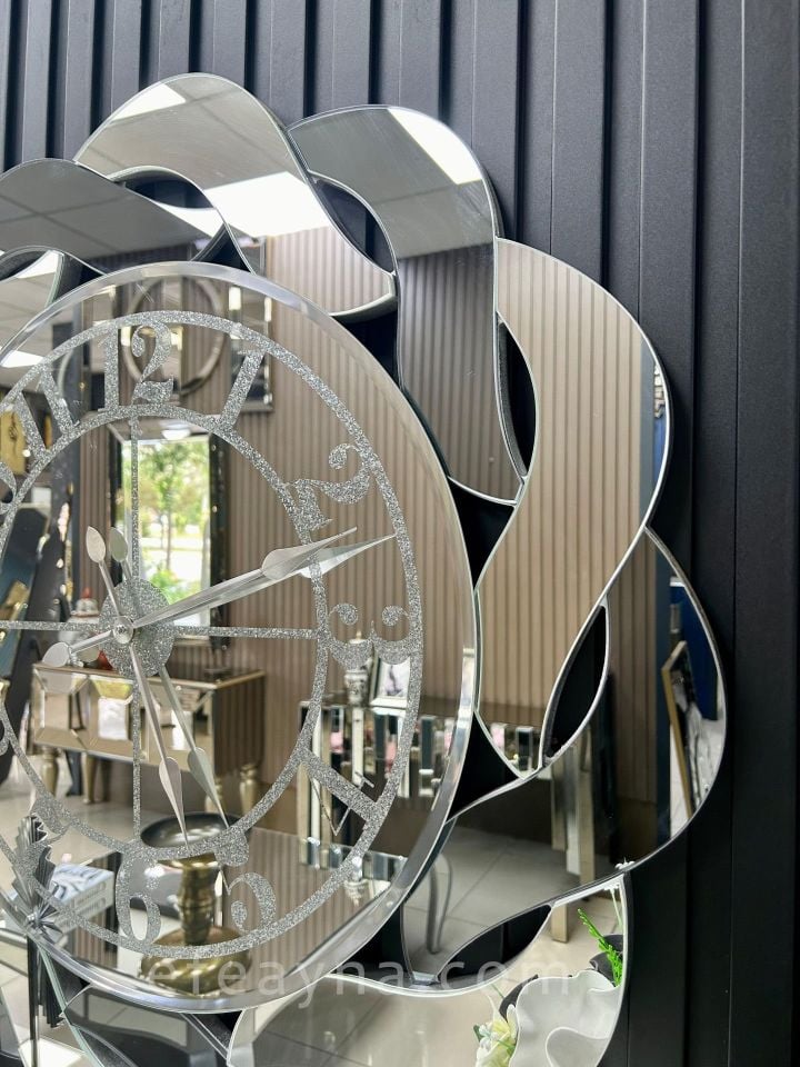 BURGU-FÜME & GÜMÜŞ DUVAR SAATİ 70CM