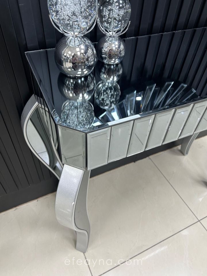 SİNDİRELLA-FÜME DRESUAR & PİYANO AYNA TAKIMI (*4 AYAKLI*)