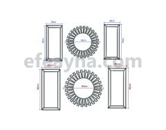 PİYANO X- 3'LÜ GÜMÜŞ SAAT & TABLO SETİ