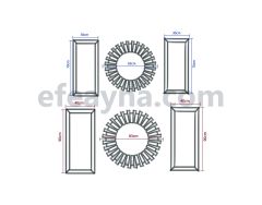 PİYANO X- 3'LÜ GÜMÜŞ SAAT & TABLO SETİ