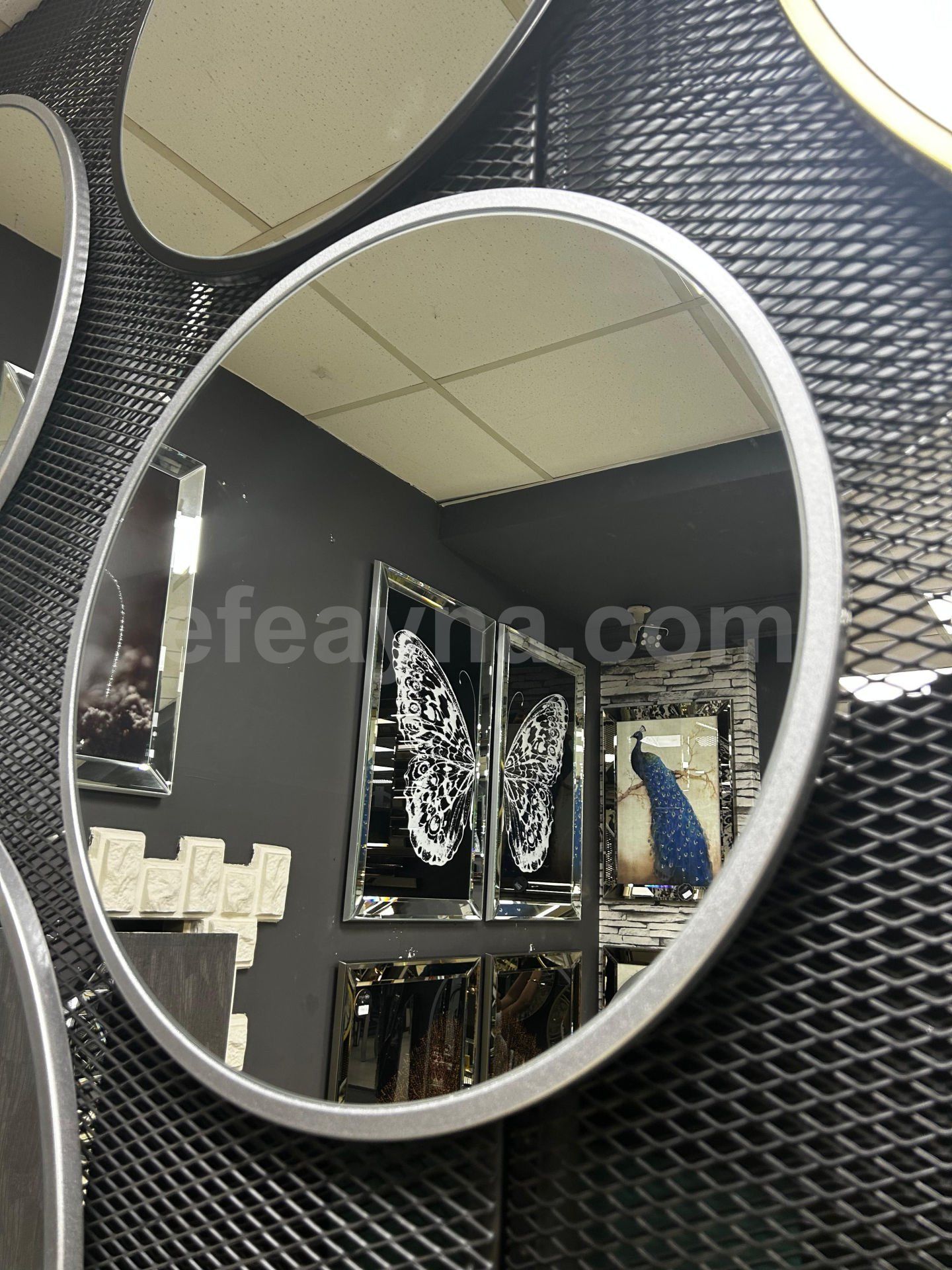 YUVARLAK AYNA-GÜMÜŞ ÇERÇEVELİ