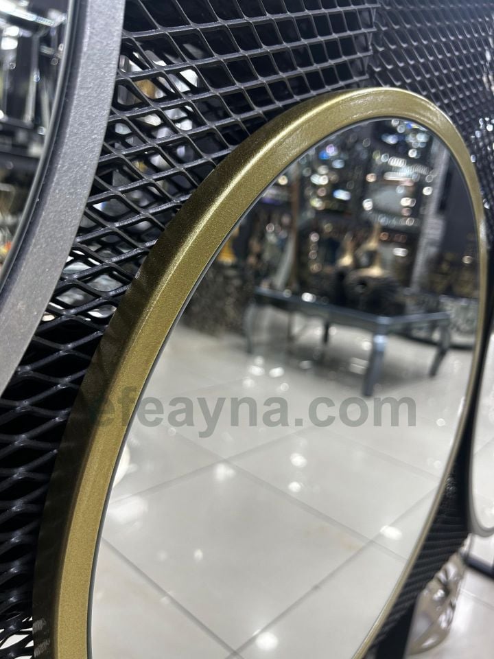 YUVARLAK AYNA-GOLD ÇERÇEVELİ