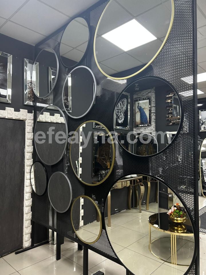 YUVARLAK AYNA-GOLD ÇERÇEVELİ