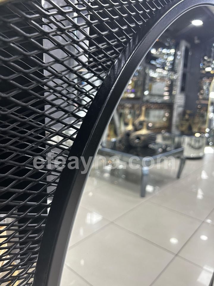 YUVARLAK AYNA-SİYAH ÇERÇEVELİ